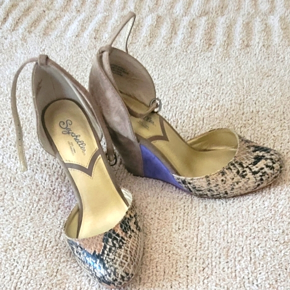 Seychelles Shoes - Seychelles Wedge Heels-Suede & Snakeskin